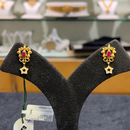 Anu Jewellers 3.17gms EARRINGS 22K Yellow Gold