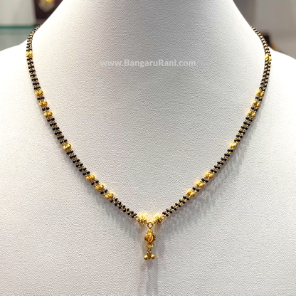 SRI RAM 6.376gms SHORT BLACK BEADS 22K Yellow Gold