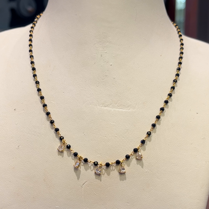 Anu Jewellers 4.798gms SHORT BLACK BEADS 22K Yellow Gold