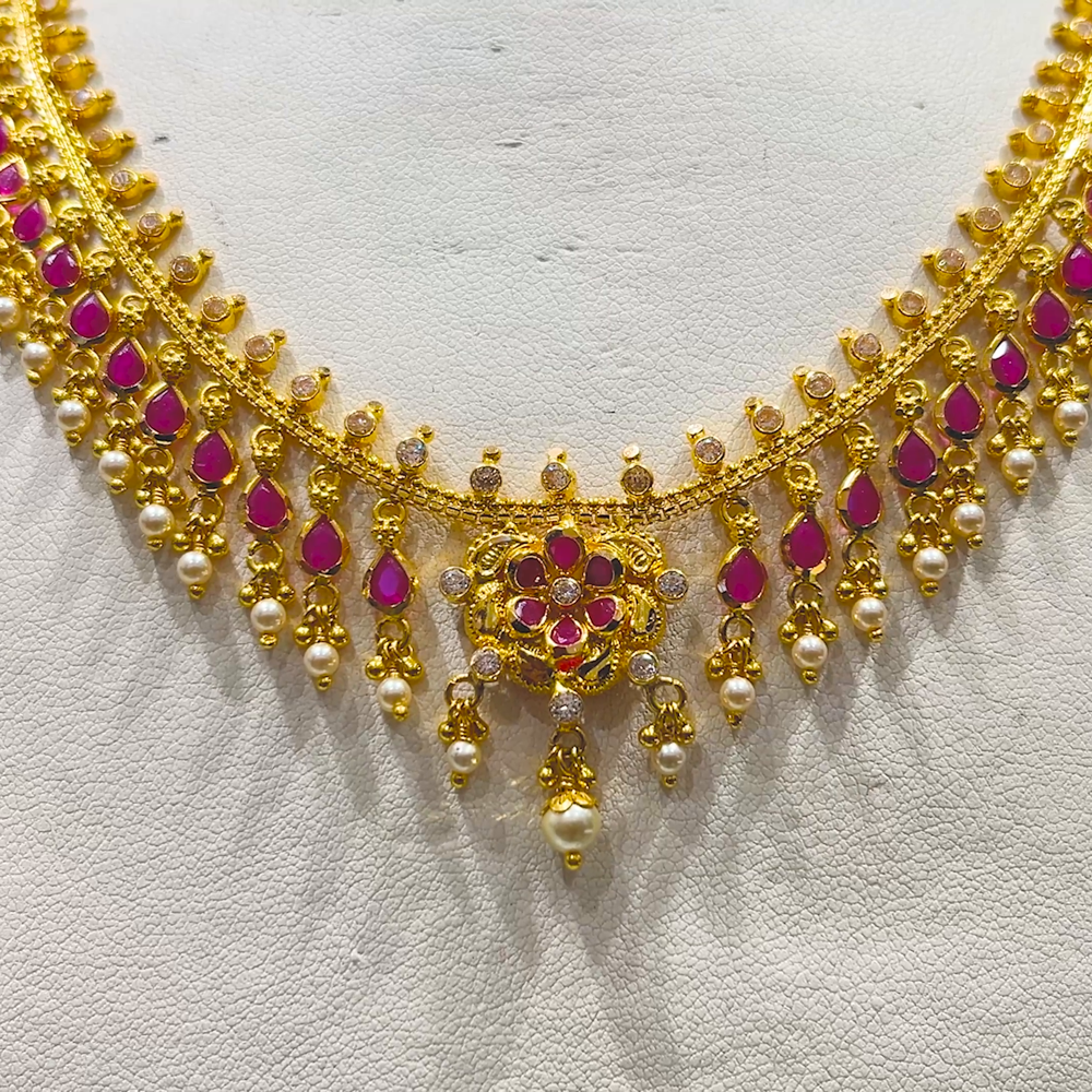 SOUTH INDIA 17.237gms NECKLACE 22K Yellow Gold