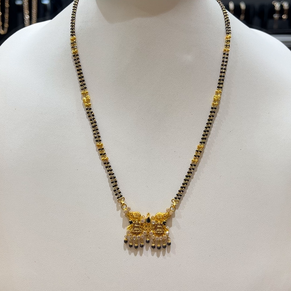 RS BROTHERS 9.93gms SHORT BLACK BEADS 22K Yellow Gold