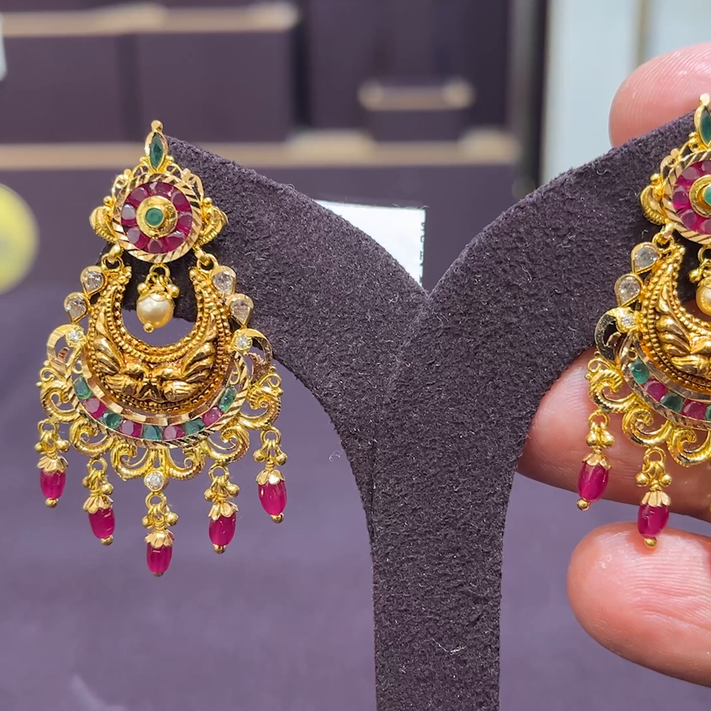 CMR 9.726gms EARRINGS 22K Yellow Gold