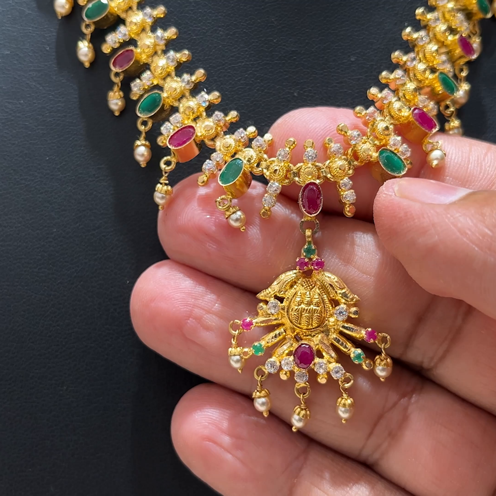 MUKUNDA JEWELLERS 27.135gms NECKLACE 22K Nakshi