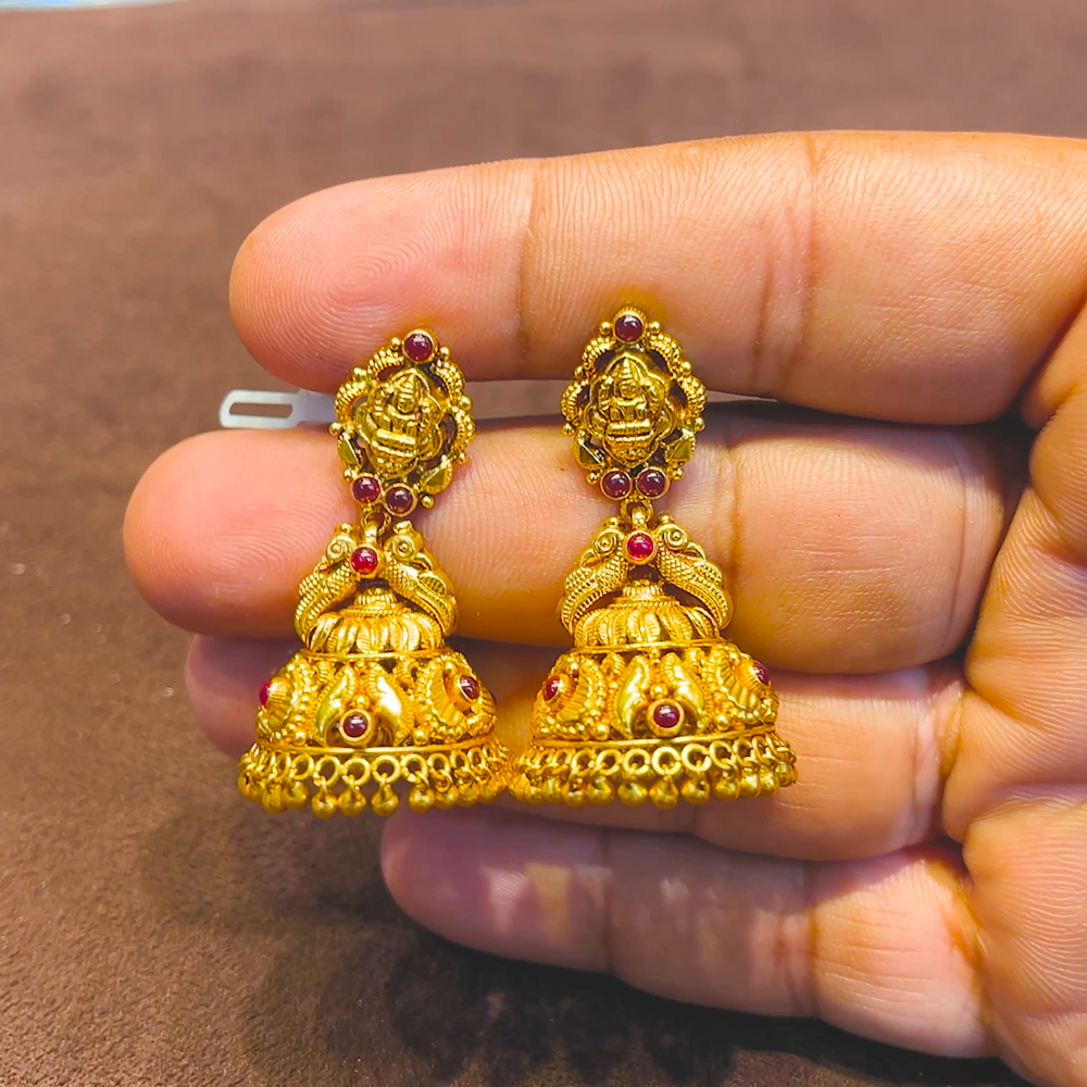 SRI RAM 15.094gms EARRINGS 22K Yellow Gold