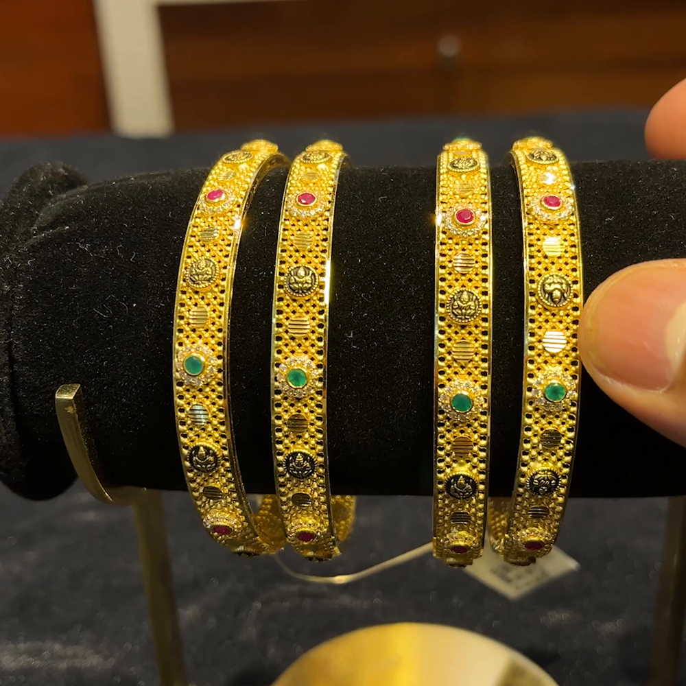 RS BROTHERS 45.374gms BANGLES 22K Yellow Gold