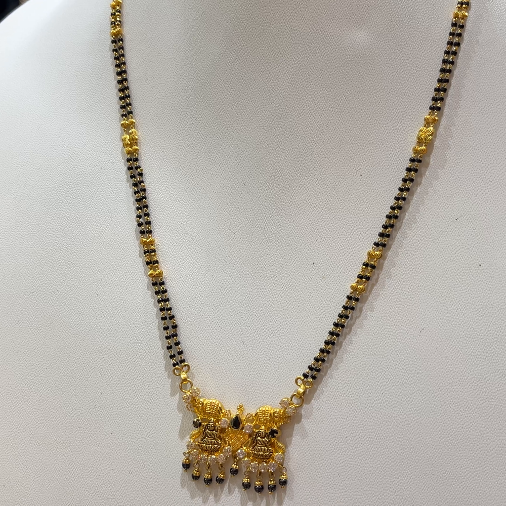 RS BROTHERS 9.93gms SHORT BLACK BEADS 22K Yellow Gold