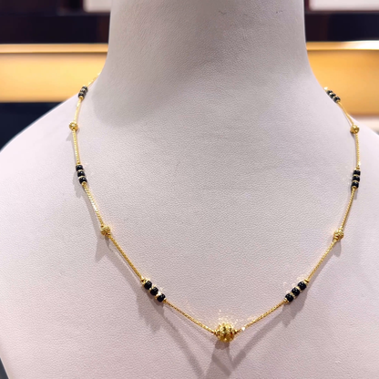 CHANDANA Brothers 5.47gms SHORT BLACK BEADS 22K Yellow Gold