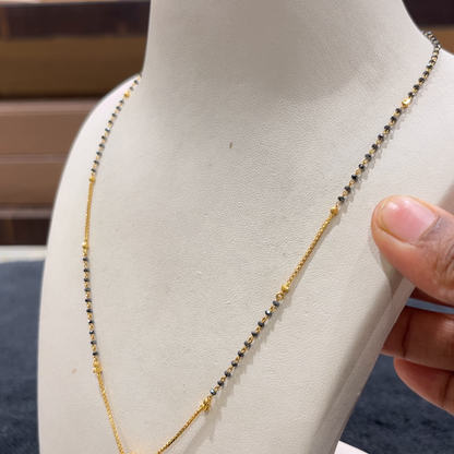 CHANDANA Brothers 4.62gms SHORT BLACK BEADS 22K Yellow Gold