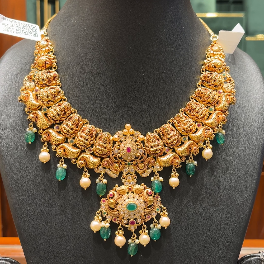 Chennai Shopping Mall 40.23gms NECKLACE 22K Antique