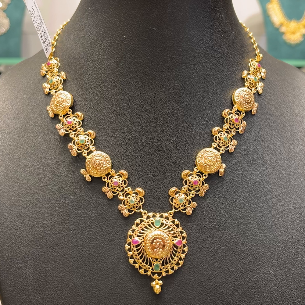 Chennai Shopping Mall 13.34gms NECKLACE 22K Antique