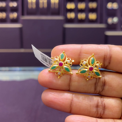 CMR 4.01gms EARRINGS 22K Yellow Gold