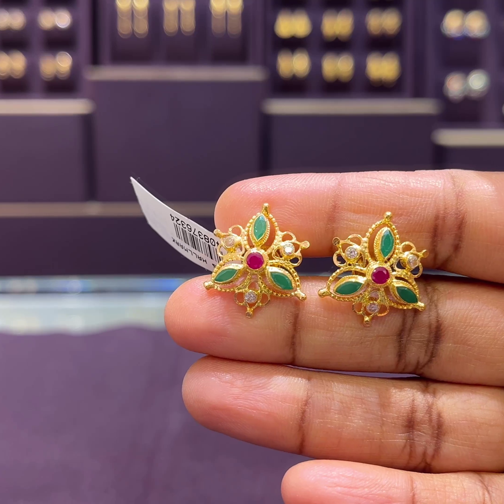 CMR 4.01gms EARRINGS 22K Yellow Gold