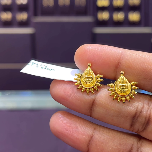 CMR 2.645gms EARRINGS 22K Yellow Gold