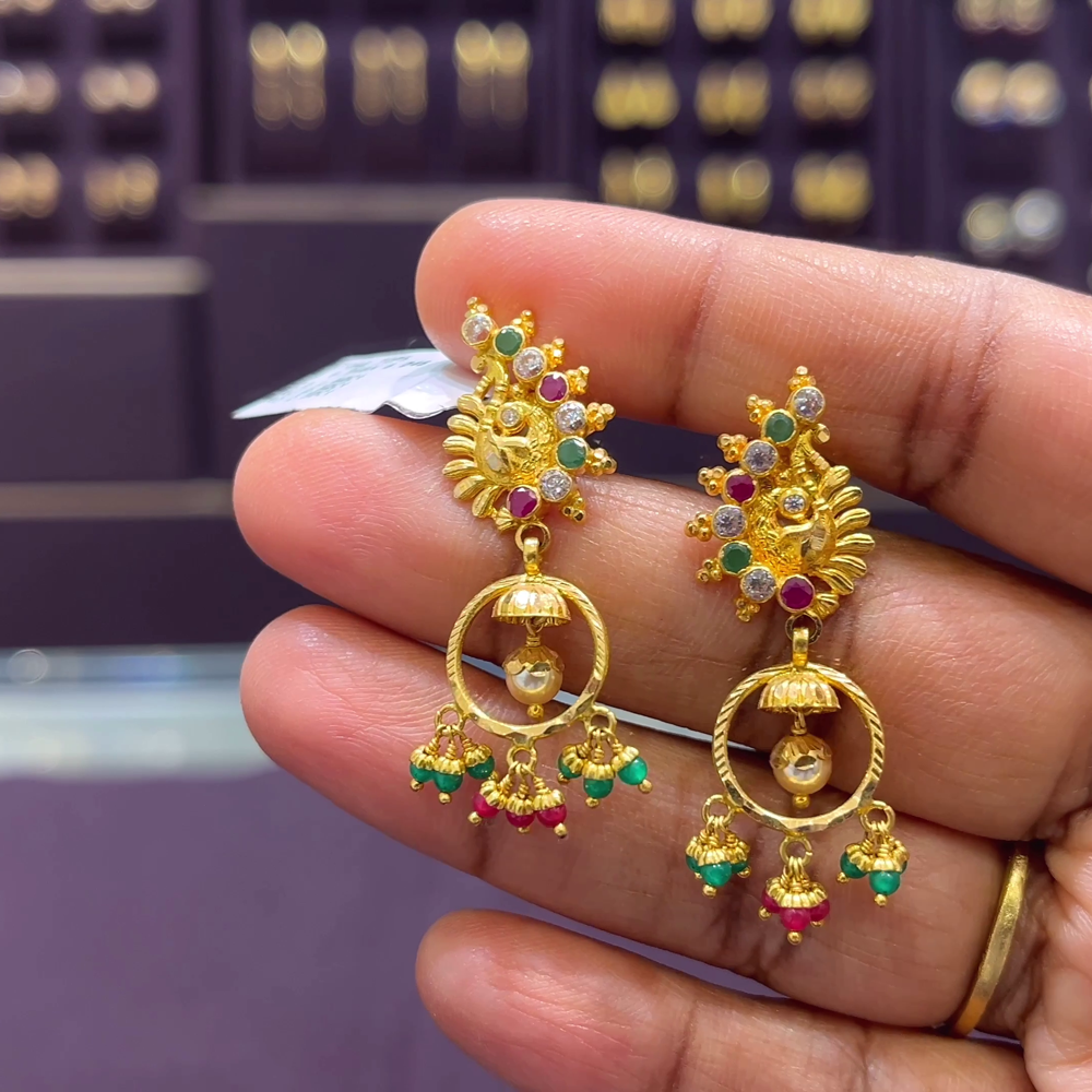 CMR 6.046gms EARRINGS 22K Yellow Gold