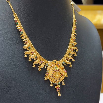 MUKUNDA JEWELLERS 22.415gms NECKLACE 22K Nakshi