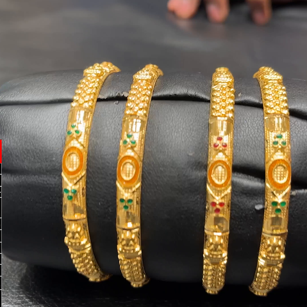 SOUTH INDIA 40.324gms BANGLES 22K Yellow Gold