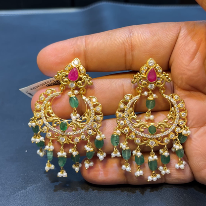 SOUTH INDIA 21.338gms EARRINGS 22K Yellow Gold