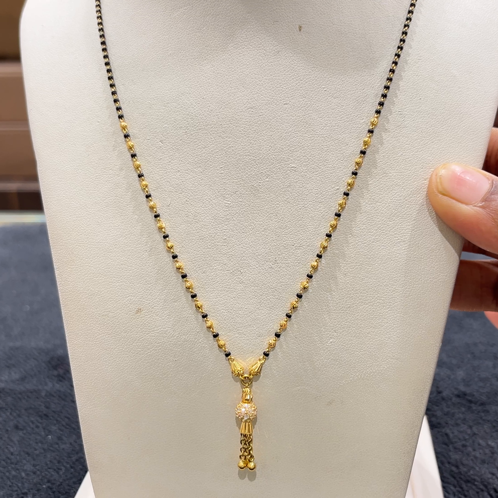 CHANDANA Brothers 5.12gms SHORT BLACK BEADS 22K Yellow Gold