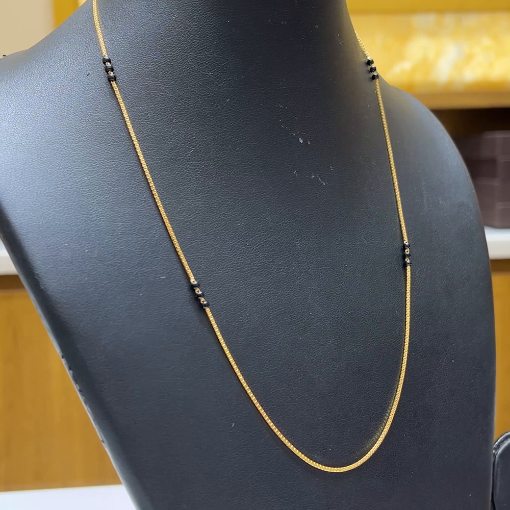 MUKUNDA JEWELLERS 5.05gms SHORT BLACK BEADS 22K Yellow Gold