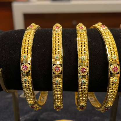 RS BROTHERS 56.095gms BANGLES 22K Yellow Gold