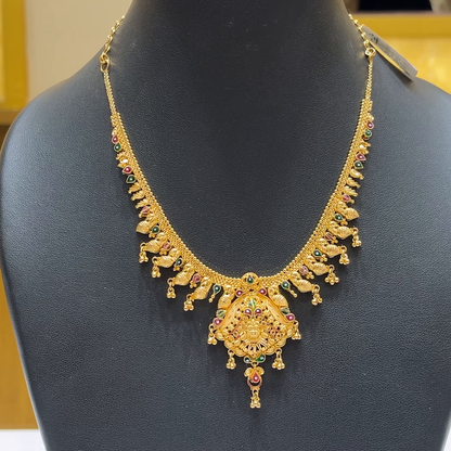 MUKUNDA JEWELLERS 22.415gms NECKLACE 22K Nakshi