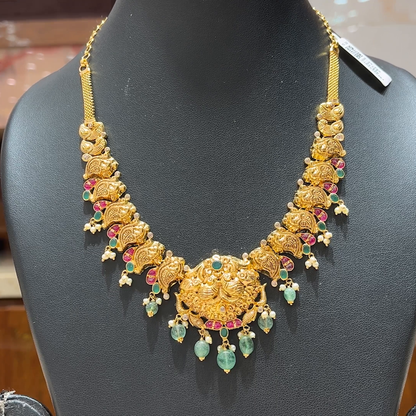 MUKUNDA JEWELLERS 24.94gms NECKLACE 22K Nakshi