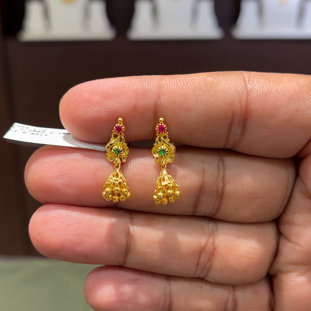 CMR 2.156gms EARRINGS 22K Yellow Gold