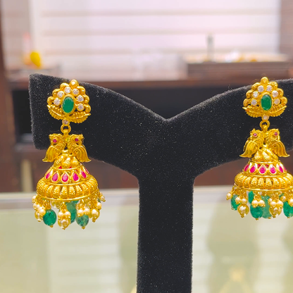 SOUTH INDIA 14.783gms EARRINGS 22K Yellow Gold