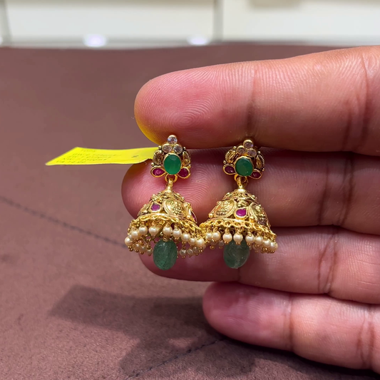 SwarnaKanchi 7.232gms EARRINGS 22K Yellow Gold