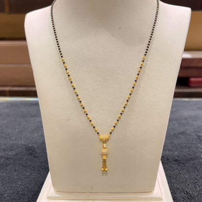 CHANDANA Brothers 5.12gms SHORT BLACK BEADS 22K Yellow Gold