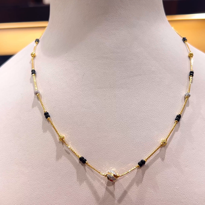 CHANDANA Brothers 5.31gms SHORT BLACK BEADS 22K Yellow Gold