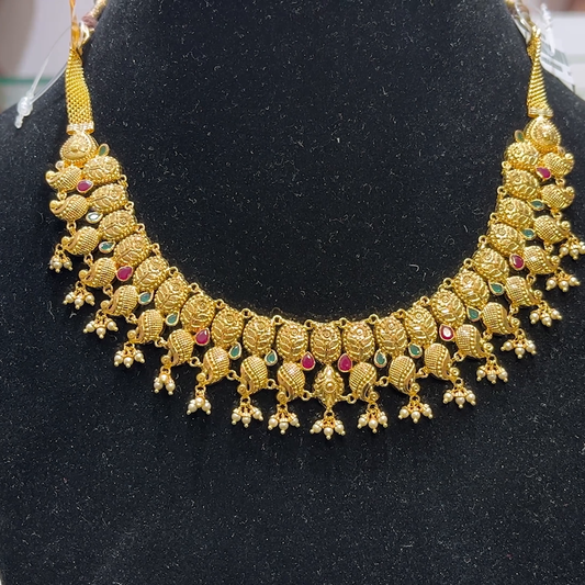 SwarnaKanchi 20.665gms NECKLACE 22K Yellow Gold