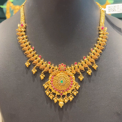 Chennai Shopping Mall 21.9gms NECKLACE 22K Antique