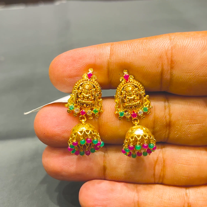 SOUTH INDIA 5.54gms EARRINGS 22K Yellow Gold