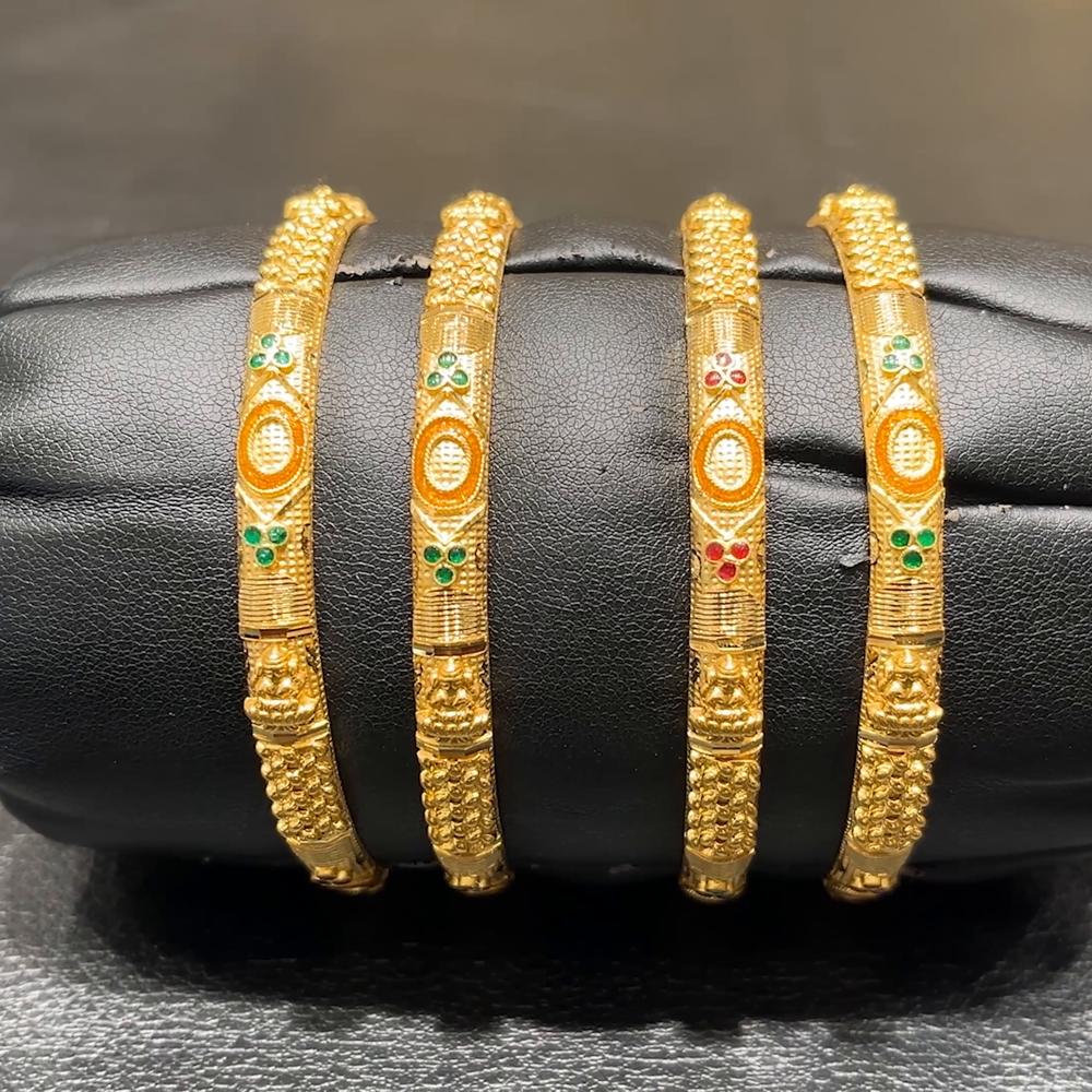 SOUTH INDIA 40.324gms BANGLES 22K Yellow Gold