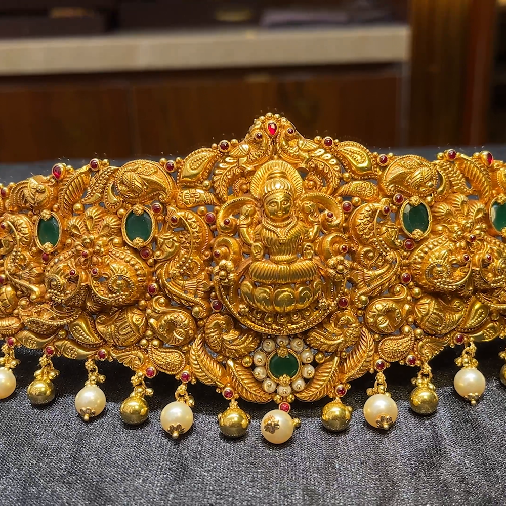 MUKUNDA JEWELLERS 111.65gms VADDANAM 22K Yellow Gold