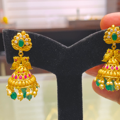 SOUTH INDIA 14.783gms EARRINGS 22K Yellow Gold