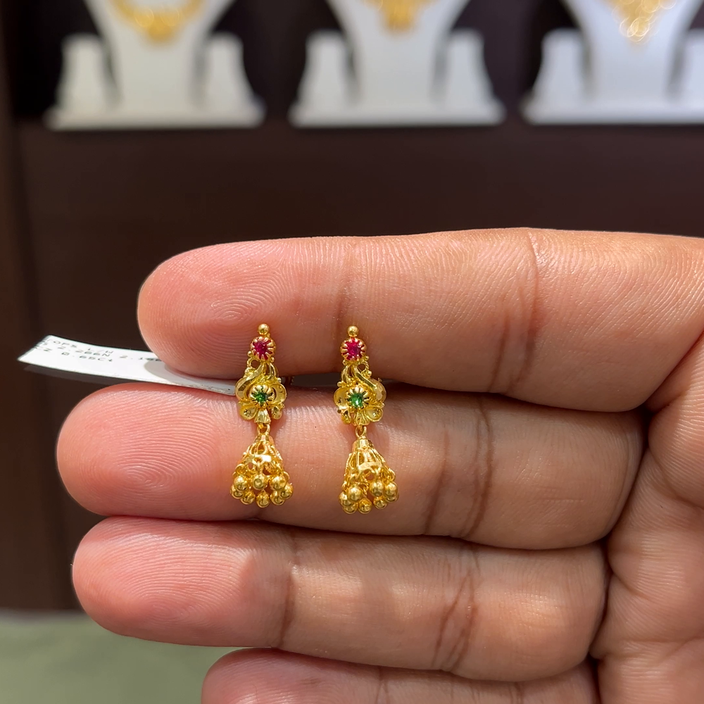 CMR 2.156gms EARRINGS 22K Yellow Gold