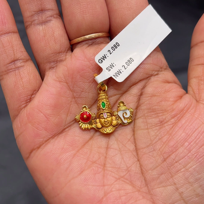 Anu Jewellers 2.08gms Pendent 22K Yellow Gold