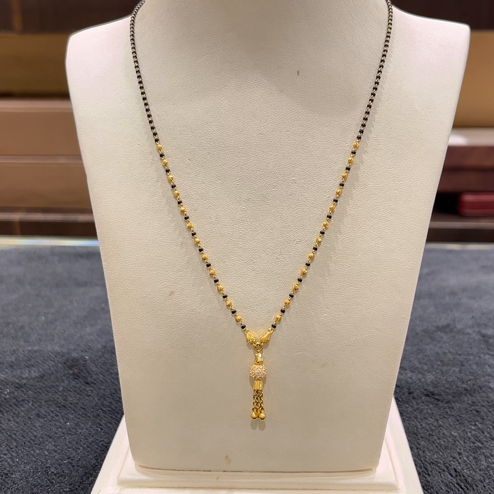 CHANDANA Brothers 5.12gms SHORT BLACK BEADS 22K Yellow Gold