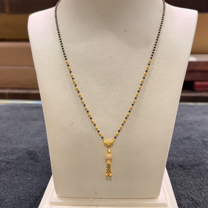 CHANDANA Brothers 5.12gms SHORT BLACK BEADS 22K Yellow Gold