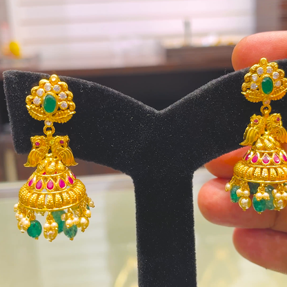 SOUTH INDIA 14.783gms EARRINGS 22K Yellow Gold