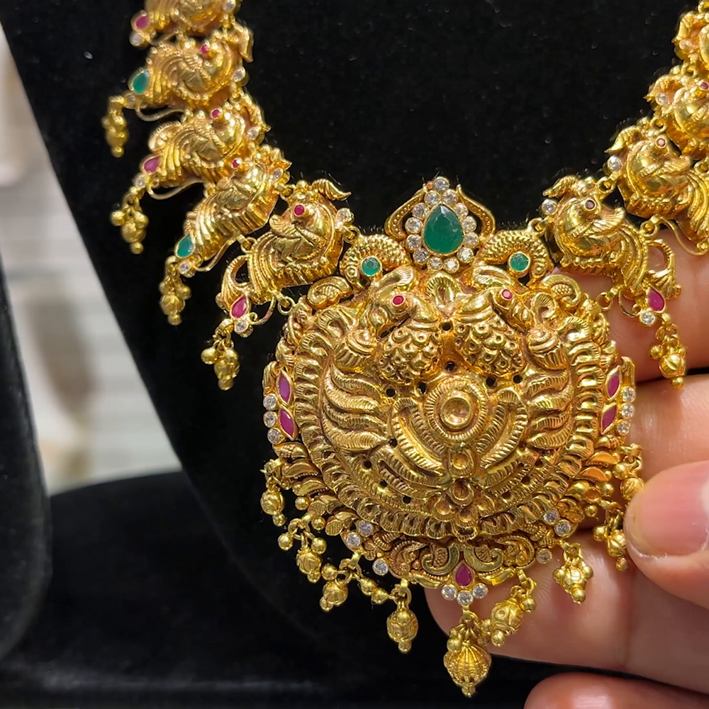 SOUTH INDIA 53.54gms HARAMS 22K Yellow Gold