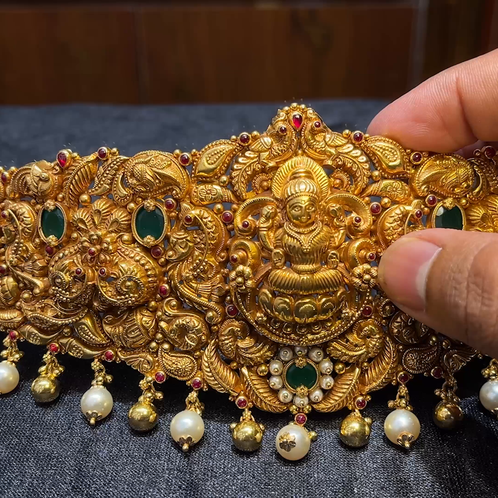 MUKUNDA JEWELLERS 111.65gms VADDANAM 22K Yellow Gold