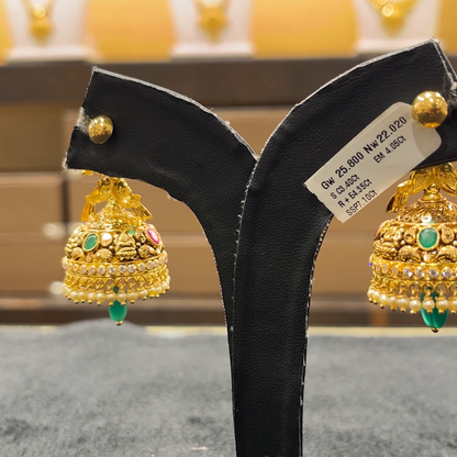 CHANDANA Brothers 22.02gms EARRINGS 22K Yellow Gold