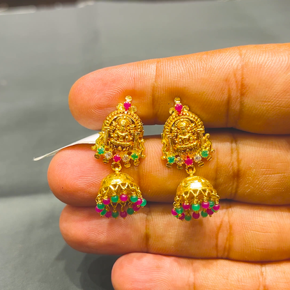 SOUTH INDIA 5.54gms EARRINGS 22K Yellow Gold