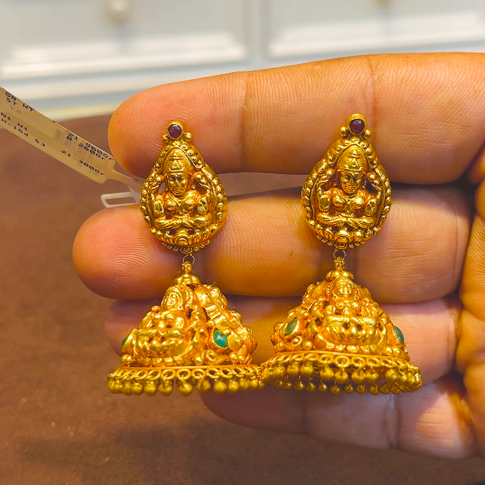 SRI RAM 21.3gms EARRINGS 22K Yellow Gold