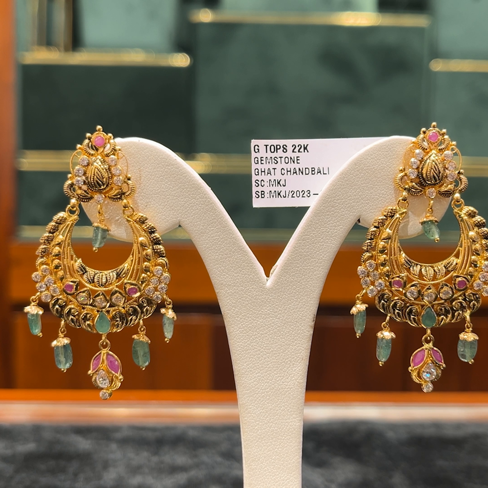 Chennai Shopping Mall 11.59gms EARRINGS 22K Antique