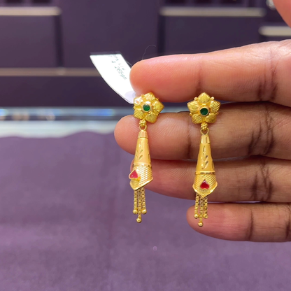 CMR 4.265gms EARRINGS 22K Yellow Gold