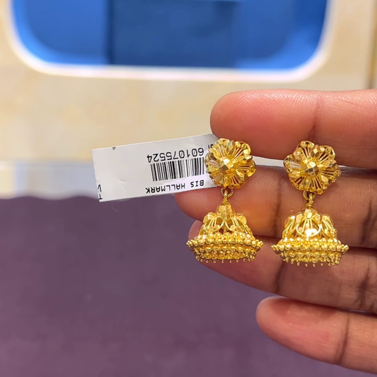 CMR 5.122gms EARRINGS 22K Yellow Gold